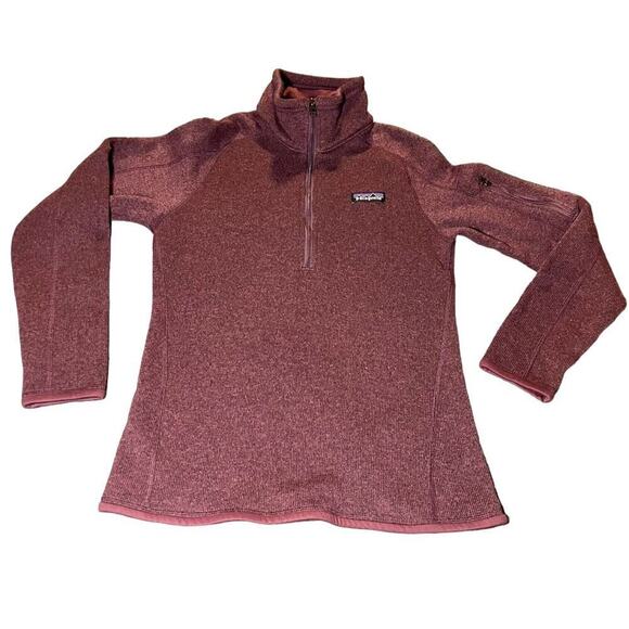 Patagonia Better‎ Sweater Quarter Zip Women’s Size XS Pink Purple Sleeve Pocket - Picture 1 of 6